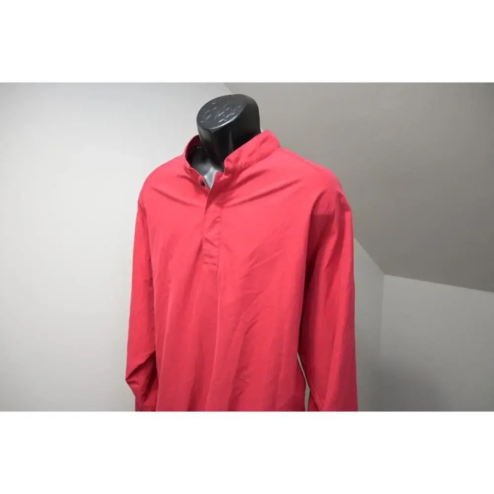FootJoy Golf Windbreaker Jacket Snap Neck Red‎ Long Sleeve Mens Size XL